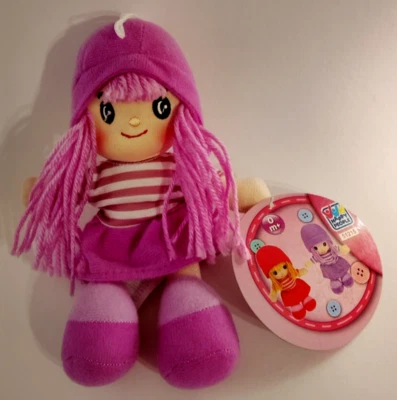 Schlenkerpuppe aus Stoff - lila, ca. 20,0 cm - Happy People, 51215 - Puppe - neu - Bild 1 von 4