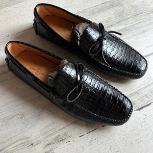 Scarpe da auto di Prada mocassini driver in rilievo coccodrillo taglia 10,5 US (9,5 UK) - Foto 1 di 14
