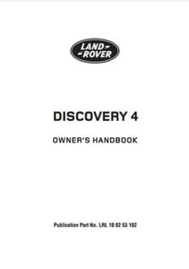 LAND ROVER DISCOVERY 4   -Owner USER MANUAL Handbook -A4 / A5 SIZE - New Print - Picture 1 of 3