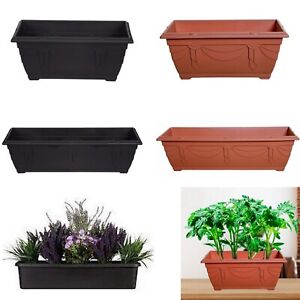 60cm - 40cm Venetian Planter Plastic Window Boxes Plant Pot Garden Flower Basket