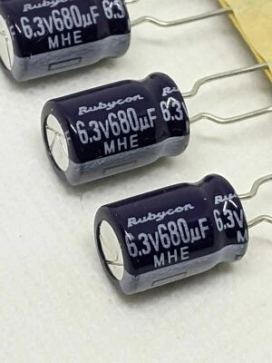 6.3V 680uf New Rubycon Capacitor, 10 Pieces