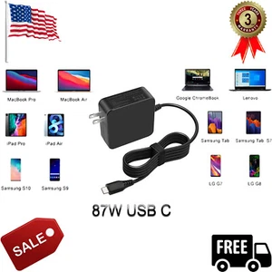 87W USB C Type C AC Power Adapter Charger for for Mac Book Air (2018-2020) - Picture 1 of 11