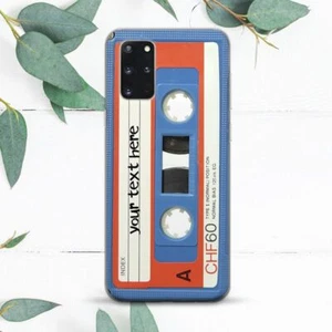 Custom Text Retro Cassette Tape Case For Samsung Note 20 S20 S21 S22 S23 S24 FE - Picture 1 of 1
