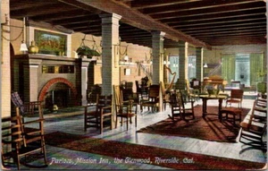 Cartolina Parlors Mission Inn The Glenwood Riverside California pubblicata 1909 - Foto 1 di 2