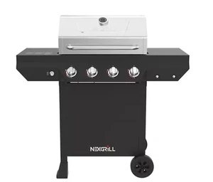 4-Burner Propane Gas Grill in Black with Stainless Steel Main Lid - Picture 1 of 6