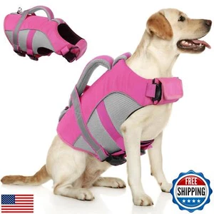 Queenmore Dog Life Vest for Swimming, Adjustable High Visibility Dog Life Jac - Picture 1 of 5