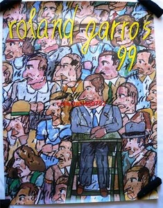 SCARCE 1999 ROLAND GARROS POSTER by GALERIE LELONG - Picture 1 of 1