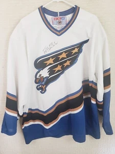 Vintage Authentic CCM Washington Capitals Trikot NHL Hockey XL weiß signiert - Bild 1 von 24