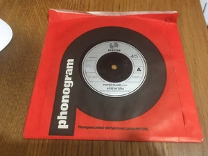 Status Quo "Paper Plane & Softer Ride" 7" Vertigo Single EX CONDITION - Bild 1 von 3