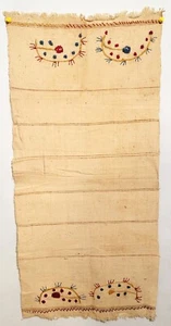 Greek Island Cotton EMBROIDERED TABLE RUNNER Size:~13” x 28” (~33x71 cm) Vintage - Picture 1 of 3
