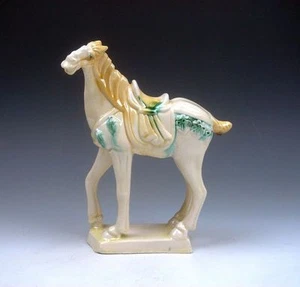 Chinesische SanCai handbemalte Keramik Handarbeit Pferd Skulptur #08102212 - Bild 1 von 6
