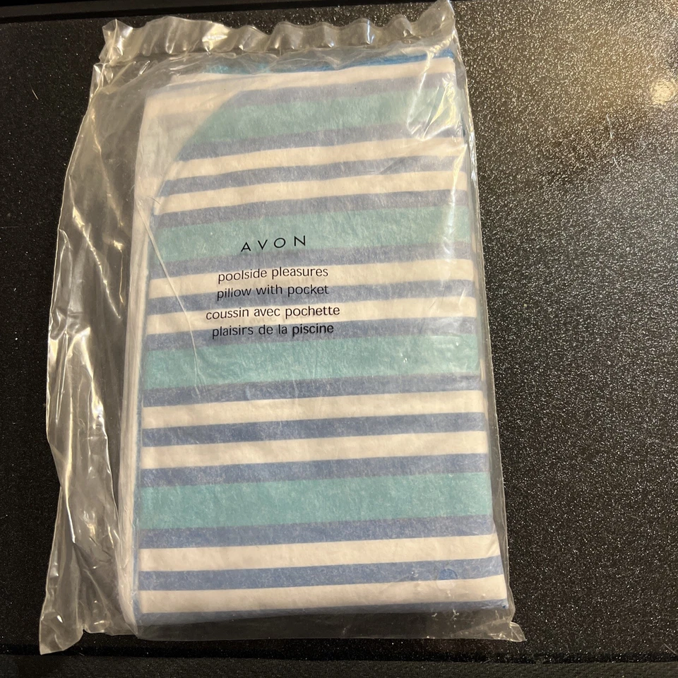 AVON  POOL SIDE PLEASURES Pillow with Pocket BRAND NEW Sealed Package - Image 1 of 1