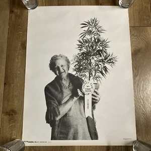 Vtg 1973 Poster Originals Granny First Prize County Fair Pot Plant Old Lady Weed - Picture 1 of 4