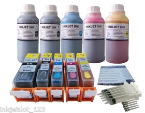 Refillable ink cartridge kit for Canon PGI-225 CLI-226 PIXMA MX882 + 5x250ml 1p - Picture 1 of 1