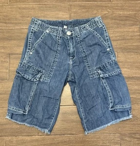 Pantalones cortos cargo True Religion para hombre talla 32 - bolsillos con solapa - Imagen 1 de 4