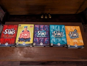The Sims PC Game Expansion Packs (5 Game Lot) Hot Date, Vacation, Sims Online - Picture 1 of 1