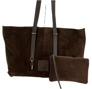 Haute Hippie Brown Chelsea Suede Tote Handbag w/Detachable Pouch Brown Boho - Picture 1 of 10