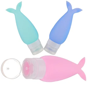Botella de loción de silicona de 3 piezas botellas pequeñas para líquidos contenedores de tamaño de viaje - Imagen 1 de 12