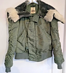 Vintage Vietnam US Military N-2B Bomber Jacket Flying Heavy USAF Parka Alpha L - Bild 1 von 10