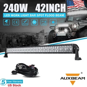 AUXBEAM 42in 240W LED Light Bar Dual-ROW Combo Beam Off-road Driving Work 40" - Bild 1 von 12