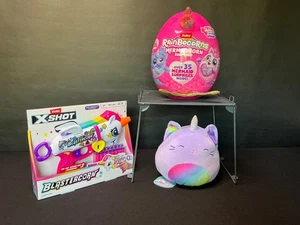 Zuru Rainbocorn Mermaidcorn Blastercorn and Squishmallow Caticorn flip-a-mellow - Picture 1 of 5