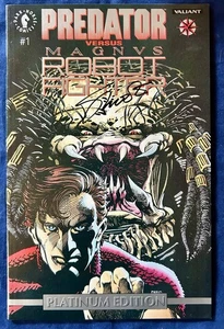 PREDATOR VERSUS MAGNUS ROBOT FIGHTER Platinum Edition SIGNED By Jim Shooter - NM - Picture 1 of 4