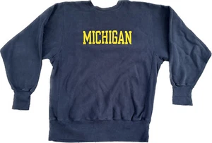 Vintage 90s Michigan Wolverines XL Champion Reverse Weave Crewneck Sweatshirt - Picture 1 of 8