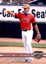 2021 Wisconsin Timber Rattlers Choice #30 Matt Erickson Manager NM Baseball Card