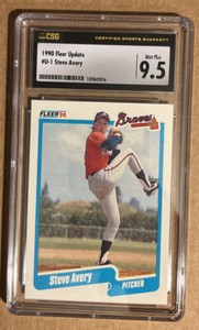 1990 Fleer Update #U-1 Steve Avery CSG 9.5 Mint Plus Braves
