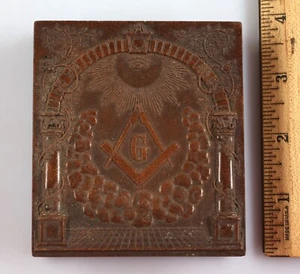 Rare Ambrotype Photo Freemason Architects Square & Compass Design Case - Picture 1 of 10