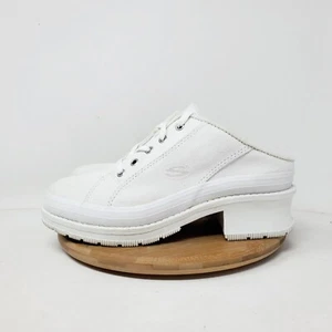 Skechers Pantolette Sneaker Damen 7,5 Weiß Chunky Slipper Schnürschuhe 90er Y2K - Bild 1 von 15