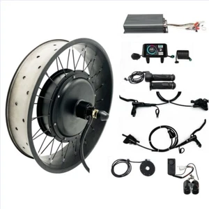 48V-72V 3000W-5000W eBike Conversion Kit Rear Wheel for Fat Tire 20/24/26x4.0 - Picture 1 of 14