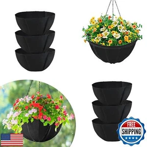 hehimhis 6Pcs 16 Inch Round Non-Woven Planter Basket Liner, Hanging Basket Fa - Bild 1 von 5