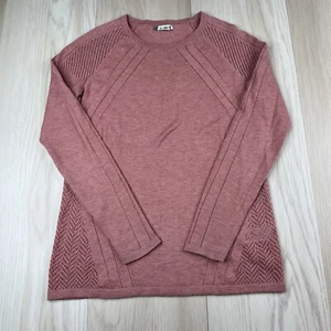 Smartwool Merino Wool Blend Edgewood Crewneck Pullover Sweater Womens Sz XS Pink - Picture 1 of 10