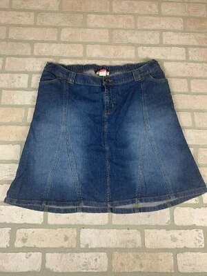 Womens Skirt Size 6 Liz Lange Maternity Denim Stretch Cotton Spandex Pockets - Image 1 of 4