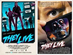 THEY LIVE Movie print Poster 1988 - Picture 1 of 5