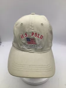 U.S. Polo Association Beige Adjustable Cotton Baseball Cap H10 - Picture 1 of 4