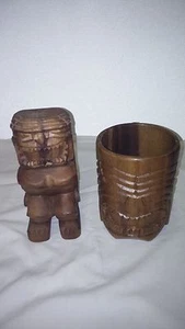 (#300) TIKI STYLE STATUE AND MUG | MADE IN THE PHILIPPINES | NO MARKINGS - Photo 1/4