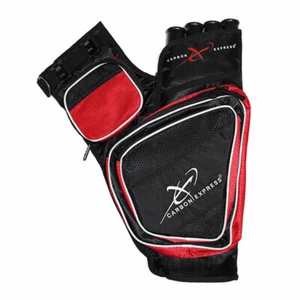 Carbon Express - Target Quiver & Release Pouch Combo - Red/Black - RH - Picture 1 of 2