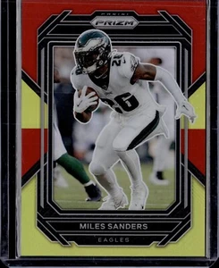 2022 Panini Prizm Miles Sanders Red/Yellow Prizm 20/44 - Picture 1 of 2