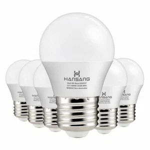 Hansang Lot de 6 ampoules LED A15 E26 6 W G45 Ra83 600 lm 5000 K Lumière - Picture 1 of 8