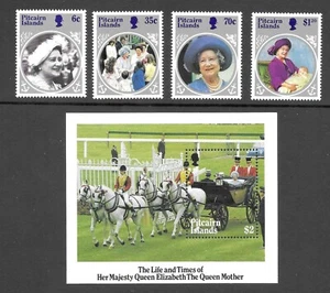 PITCAIRN ISLANDS 1985 LIFE & TIMES OF QUEEN ELIZABETH, QUEEN MOTHER MNH - Picture 1 of 1