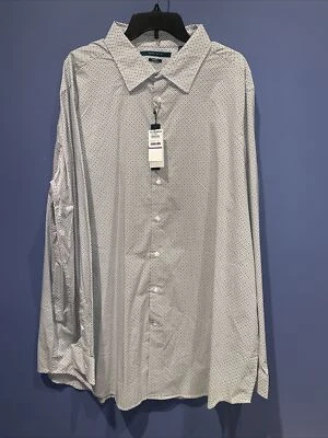 Mens 2XL Tall Long Sleeve Button Front Shirt, Perry Ellis Stretch, NWT $64.99 - Image 1 of 4