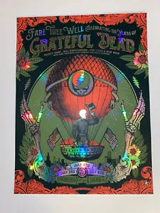 Grateful Dead Fare The Well GD50 Soldier Field Chicago 2015 Poster FOIL Sold Out - Picture 1 of 12