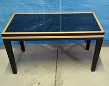 TAVOLINO DA SALOTTO ANNI 70 IN LEGNO PIANO IN VETRO