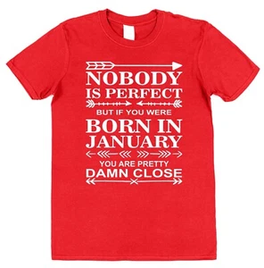 January Birthday T-Shirt Ideal Gift for Aquarius & Capricorn Star Signs - Picture 1 of 5