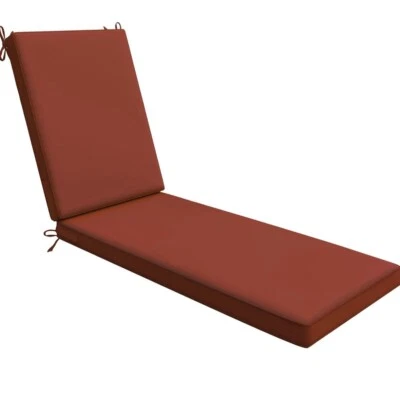 Cojín de asiento profundo para chaise salón exterior 72” x 21” x 3” color naranja otoño óxido Foto 1 de 4