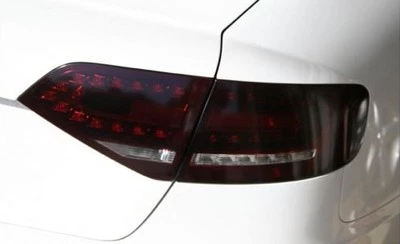 FOR 09-12 AUDI A4 S4 SMOKE TAIL LIGHT /w CUTOUT PRECUT TINT SMOKED OVERLAYS - Image 1 of 2