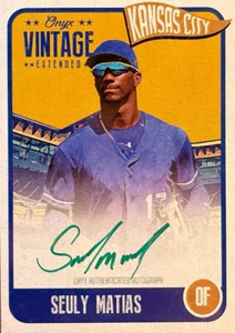 2020 Onyx Vintage Extended #EASM Seuly Matias Green Ink On Card Auto #/50 - Picture 1 of 4