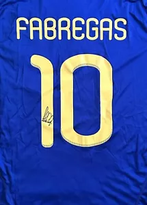 CESC FABREGAS HAND SIGNED SPAIN 2010 WORLD CUP FINAL SHIRT + PROOF - Picture 1 of 3
